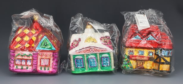 SET OF 1997 CHRISTOPHER RADKO GLASS ORNAMENTS