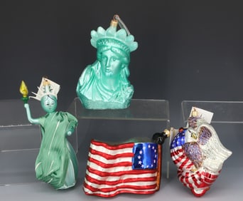 (8) VINTAGE CHRISTOPHER RADKO GLASS ORNAMENTS