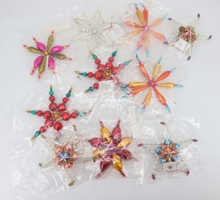 (9) VINTAGE CHRISTOPHER RADKO GLASS ORNAMENTS