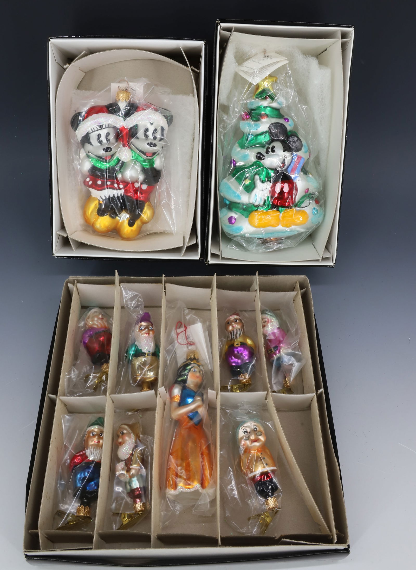 LOT OF VINTAGE CHRISTOPHER RADKO ORNAMENTS, MICKEY & CO. (1 of 5)