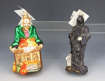 (2) VINTAGE CHRISTOPHER RADKO GLASS ORNAMENTS