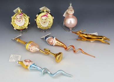 (7) VINTAGE CHRISTOPHER RADKO GLASS ORNAMENTS