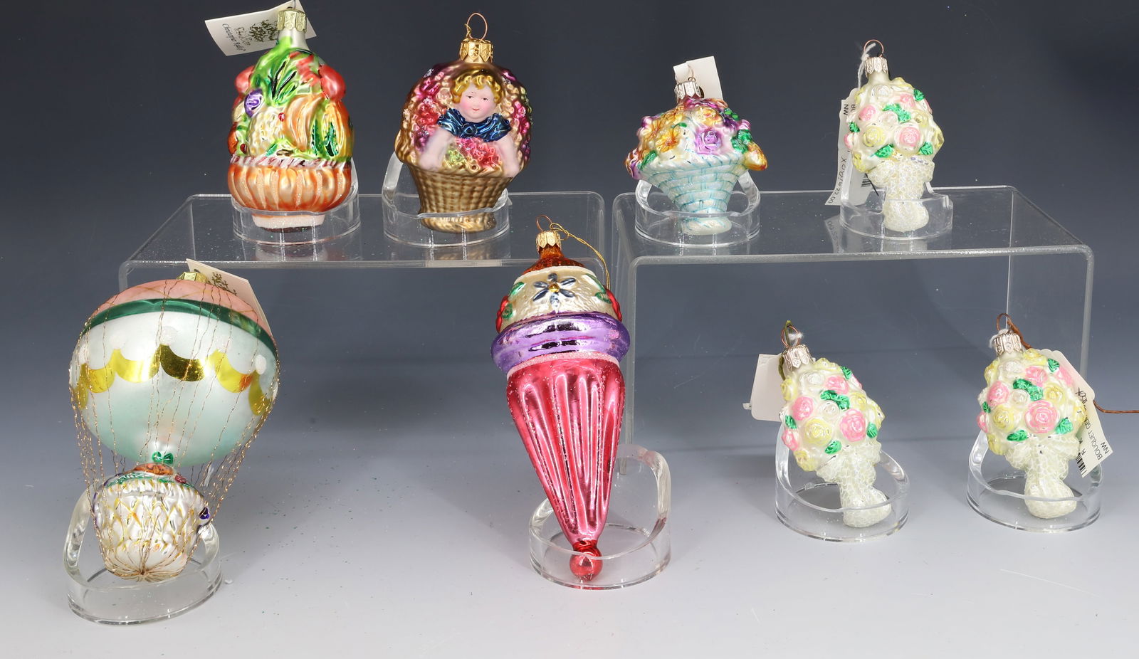 (8) VINTAGE CHRISTOPHER RADKO GLASS ORNAMENTS (1 of 5)