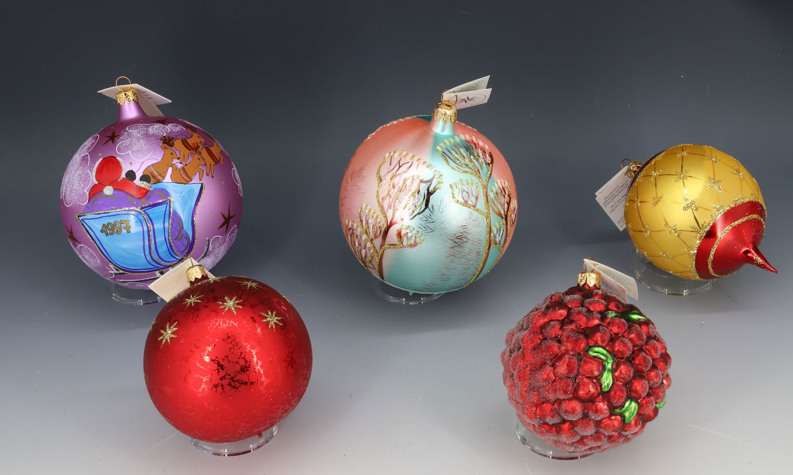 (5) VINTAGE CHRISTOPHER RADKO GLASS ORNAMENTS (1 of 4)