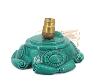 VINTAGE GREEN CERAMIC CHRISTMAS TREE BASE