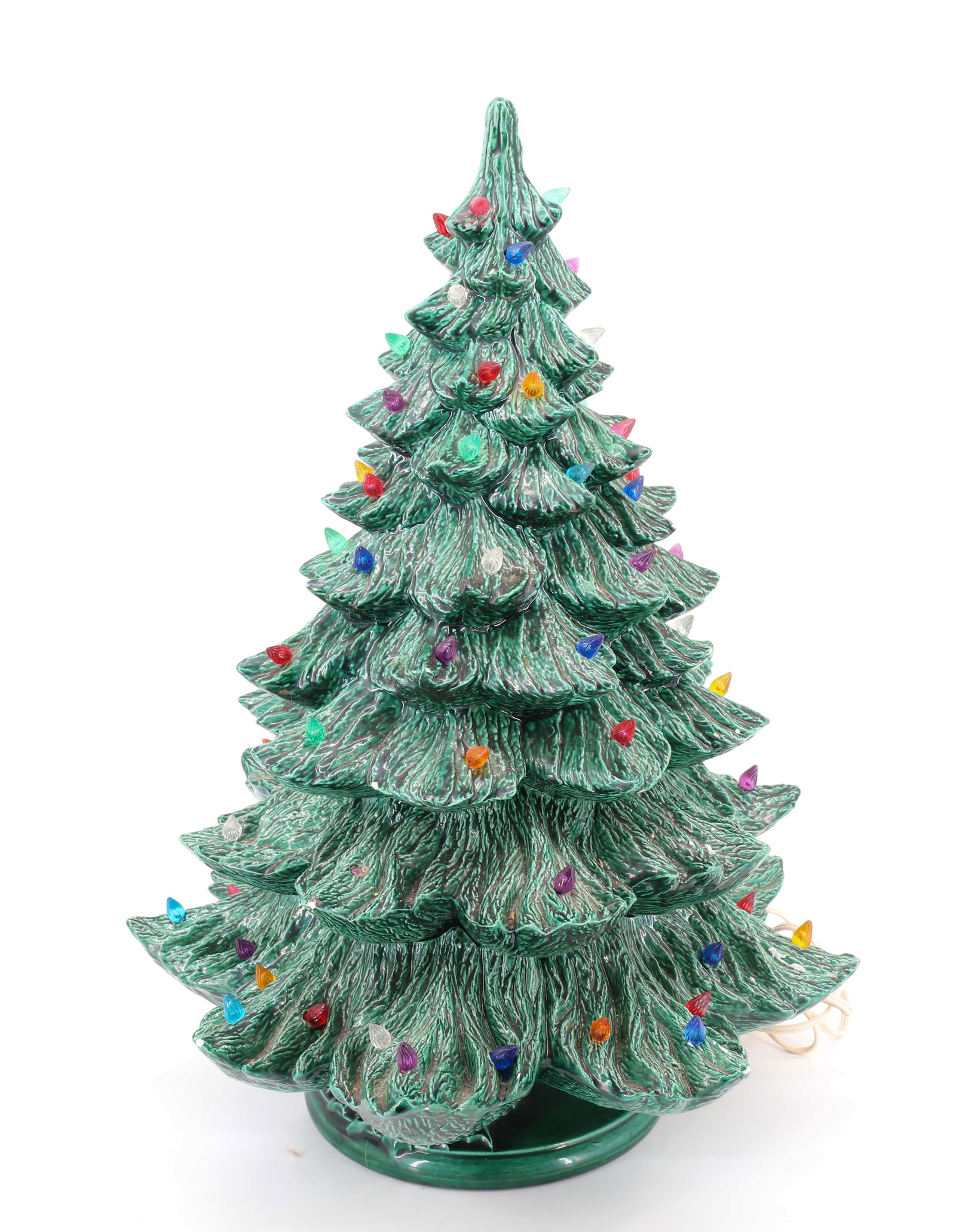 VINTAGE GREEN CERAMIC CHRISTMAS TREE (1 of 10)