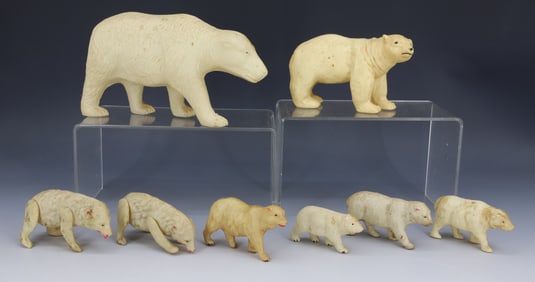 LOT OF CELLULOID POLAR BEARS