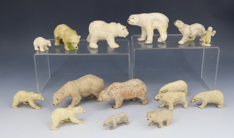 VARIETY OF VINTAGE POLAR BEAR FIGURES