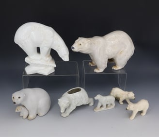 LOT OF PORCELAIN POLAR BEARS
