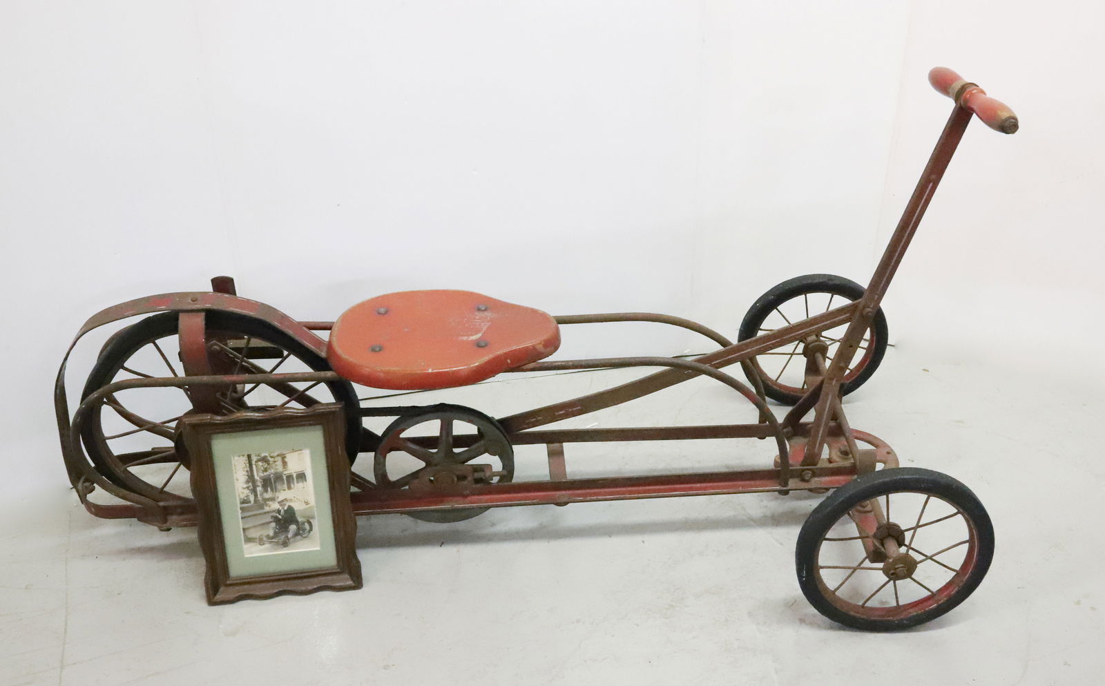 ANTIQUE "DOODLEBUG" TOY PUMP ACTION CART (1 of 6)