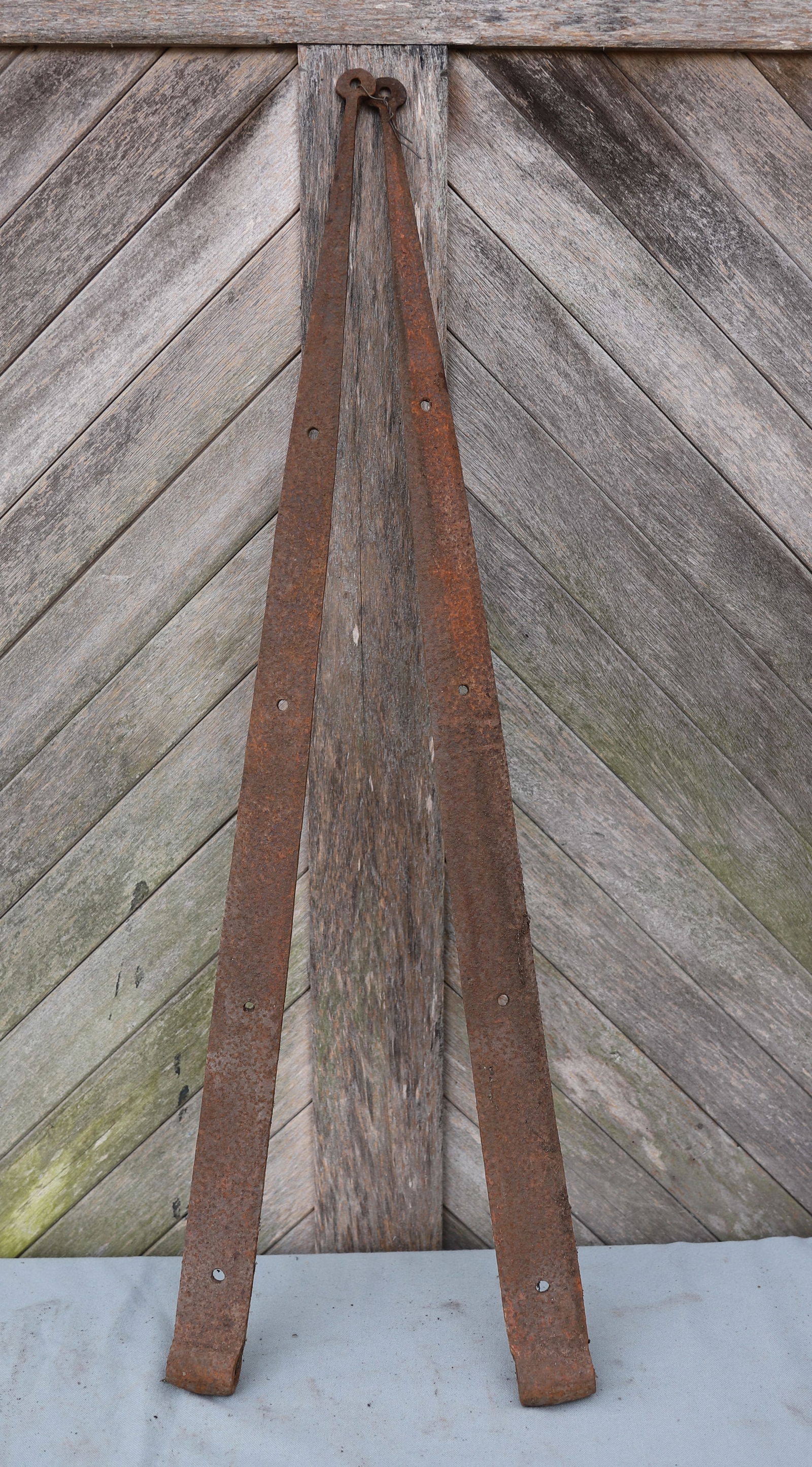 PR. WROUGHT IRON STRAP HINGES (1 of 3)