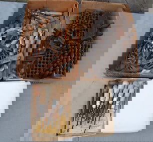 BOX OF LEATHER TOOLS AND PUNCHES