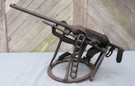 HAND-MADE MACHINE GUN SCULPTURE