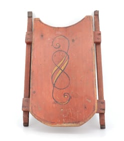 PAINTED WOODEN SLED