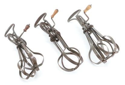 (3) TAPLIN MFG. EGG BEATERS