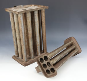 (2) TIN CANDLE MOLDS