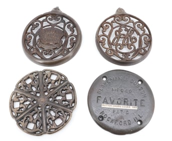 LOT OF CAST IRON COVERS