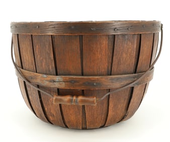 WOODEN APPLE PICKING BASKET