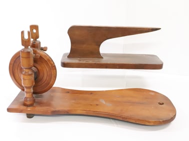 WOODEN APPLE PEELER AND IRONING BOARD