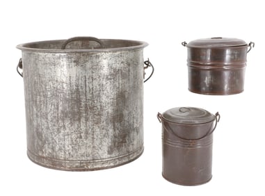 (3) TIN CONTAINERS W/ LIDS