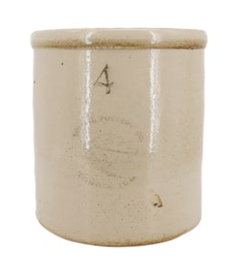 FOUR GALLON "LOWELL POTTERY" CROCK