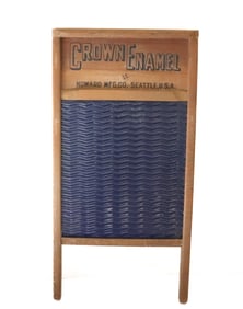 VINTAGE ENAMEL WASHBOARD