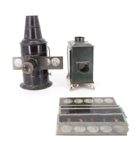 (2) TIN MAGIC LANTERNS