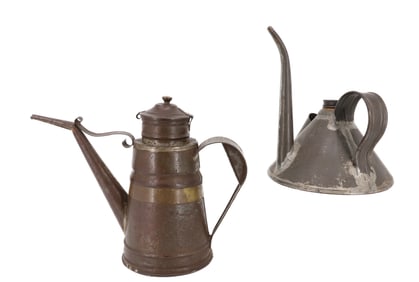 (2) TIN LAMP FILLERS