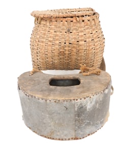 (2) VINTAGE FISHING CREELS