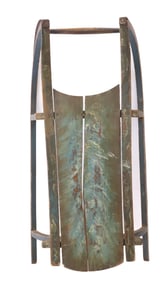 PAINTED WOODEN SLED