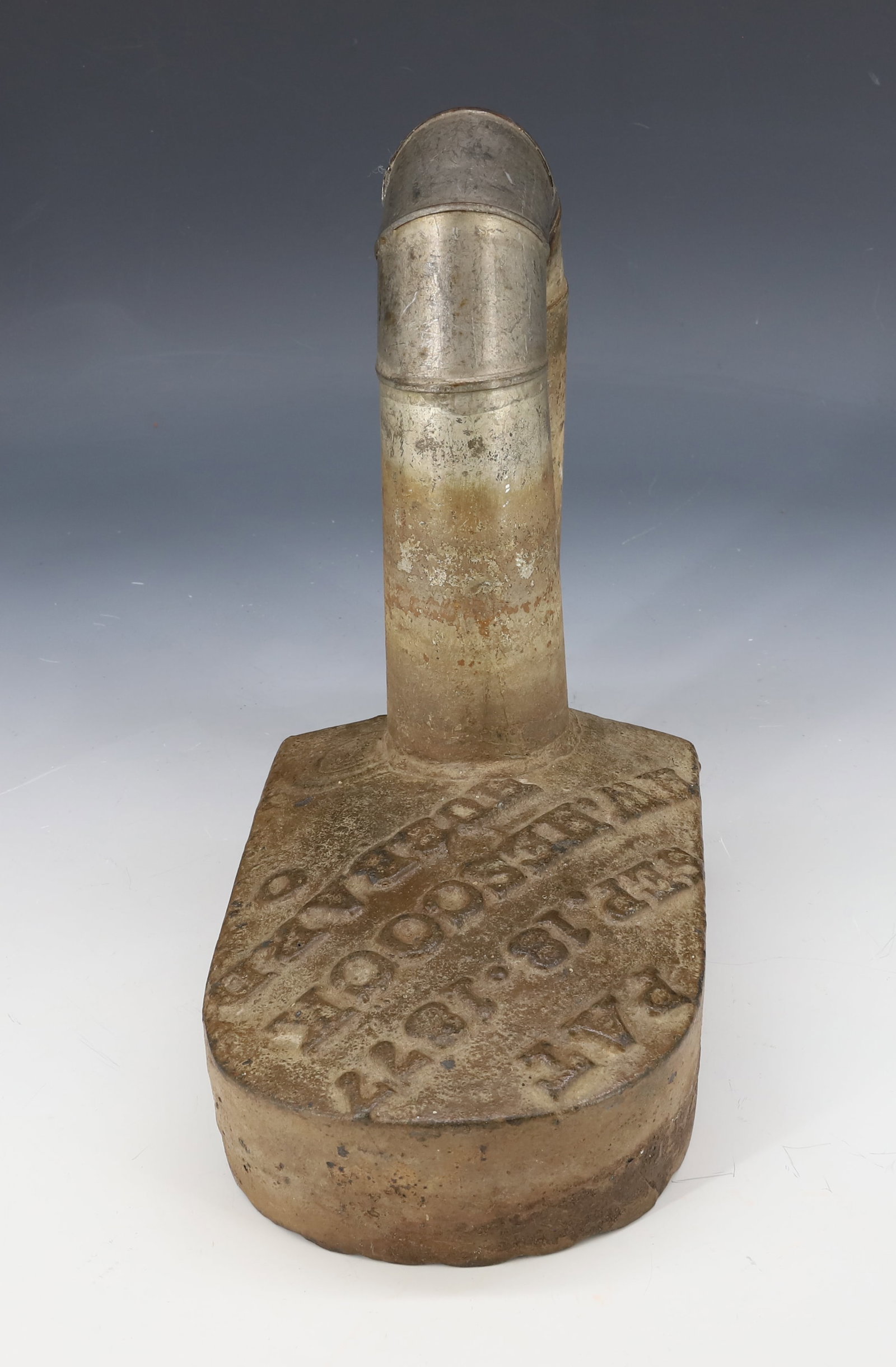 CAST METAL MAPLE SYRUP EVAPORATOR: EMBOSSED "PAT. SEP. 18. 1877. H.W. HESCOCK, HUBBARD, O" TOTAL LENGTH 10". PLEASE READ CAREFULLY - Terms for Purchasing and Shipping of Auction Items. Please read carefully before bidding. Hartzell?s A