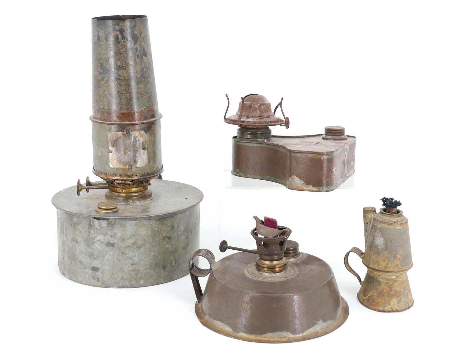LOT OF TIN LANTERNS: VARIOUS SIZES AND STYLES. INCLUDING EGG CANDLER. PLEASE READ CAREFULLY - Terms for Purchasing and Shipping of Auction Items. Please read carefully before bidding. Hartzell?s Auction Gallery. Hartzell'