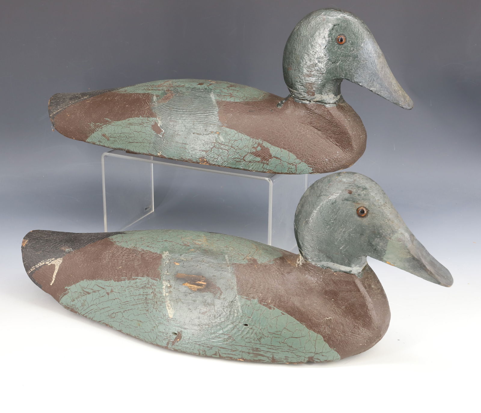 PAIR OF PAINTED DUCK DECOYS (1 of 5)