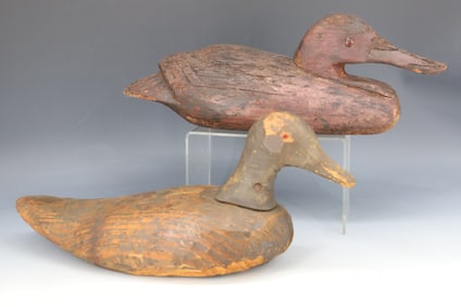 (2) FOLK ART DUCK DECOYS