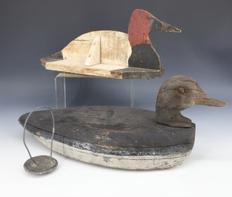 (2) FOLK ART DUCK DECOYS