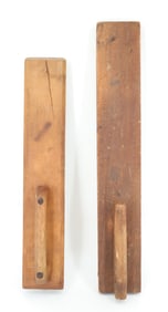 (2) WOODEN MANGLE BOARDS