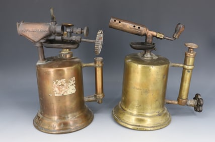 (2) "TURNER" BRASS BLOW TORCHES