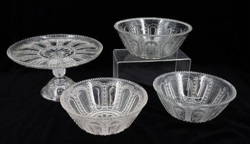 LOT OF PRESSED GLASS