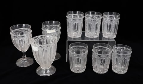 LOT OF PRESSED GLASS