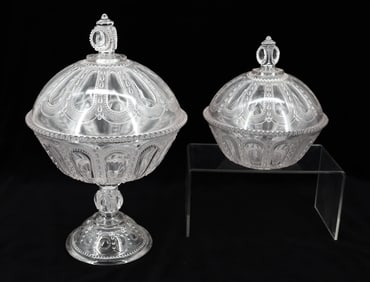 LOT OF PRESSED GLASS