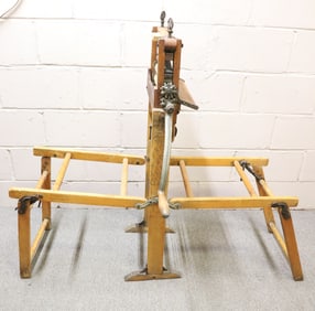 19TH C. FOLDING BENCH WRINGER