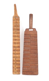 (2) WOODEN WASH STICKS