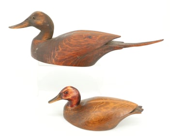 (2) HANDMADE DUCK DECOYS