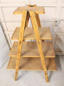 WOODEN A-FRAME SHELVING