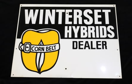 "WINTERSET HYBRIDS DEALER" ADVERTISING SIGN