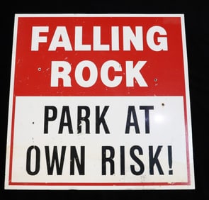 "FALLING ROCK" WARNING SIGN