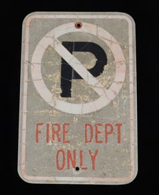 "FIRE DEPT. ONLY" SIGN