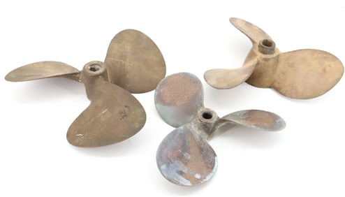 LOT OF BRASS PROPELLERS