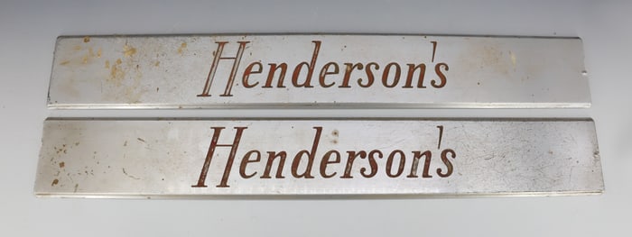 (2) ALUMINUM ADVERTISING SIGNS