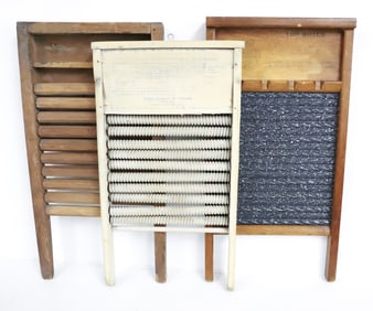 (3) ANTIQUE WASHBOARDS